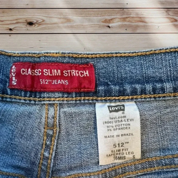 Levi's 512 Women's Slim Fit Tapered Jeans Blue Size 16MIS - Picture 2 of 3